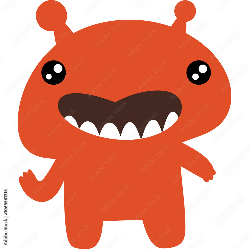 Fototapeta premium Monster cute simple funny illustration