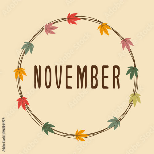 november vector illustration background. it is suitable for card, banner, or poster