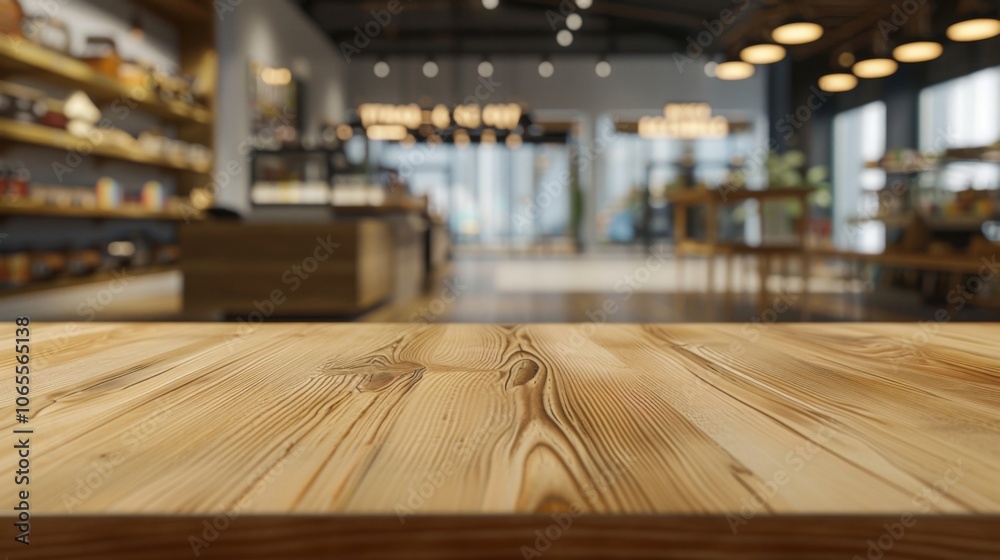 custom made wallpaper toronto digitalWooden Tabletop in a Modern Shop Interior