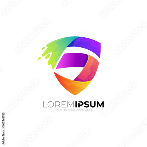 Shield logo with letter S design colorful, security icons Free Download Shield logo with letter S design colorful, security icons - GFXLoad