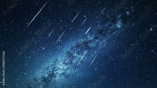 meteor shower with space for text photo