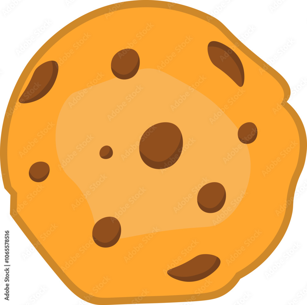 Fototapeta premium National chocolate chip cookie day. Delicious sweet cookies. Chocolate chip cookie vector illustration. Sweets and sweet products