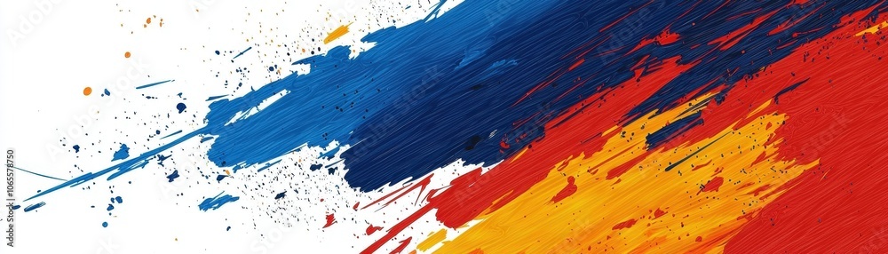 Obraz premium Explore the vibrant world of abstract art through dynamic colorful brushstrokes