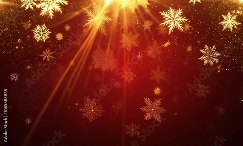 cascade of shimmering gold and silver particles background for christmast photo