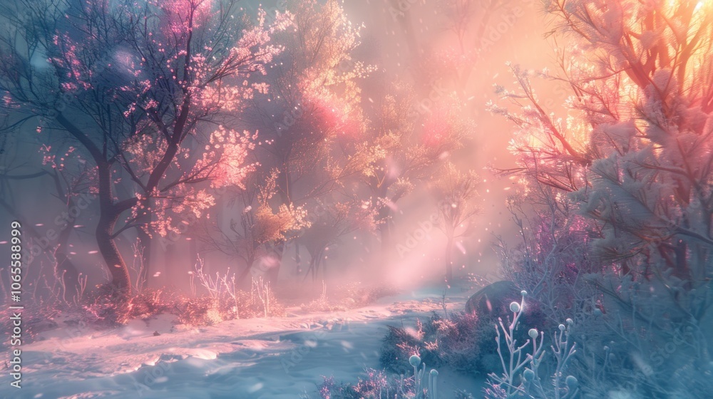 Fototapeta premium Enchanted Winter Forest