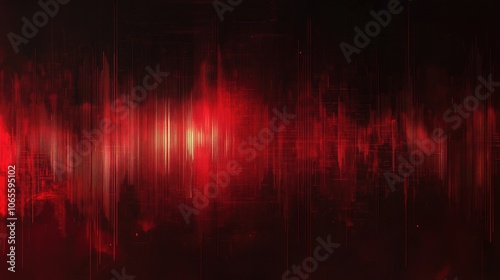 Abstract red glitch background with digital lines and textures.  red on a black backdrop. modern wallpaper for design or a banner