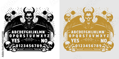 black and white ouija