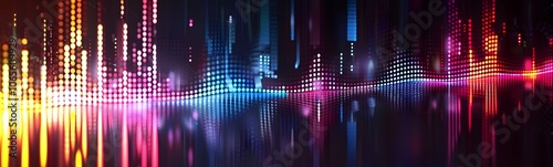 Wallpaper Mural Music abstract background. Equalizer for music, showing sound waves with musical waves, the concept of a music equalizer vector.  Torontodigital.ca