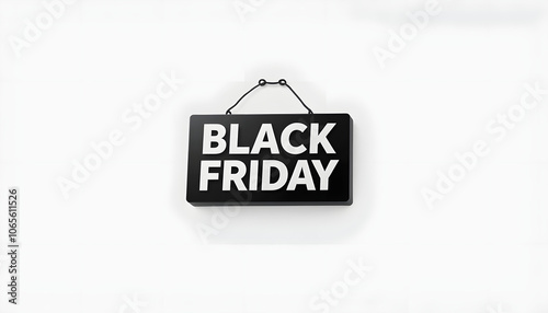 Black Friday highlighted by white, png photo