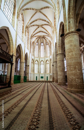 interior of the st Nicholas cathedral, Lala Mustafa Pasha mosque Famagusta (Magosa) Cyprus  photo