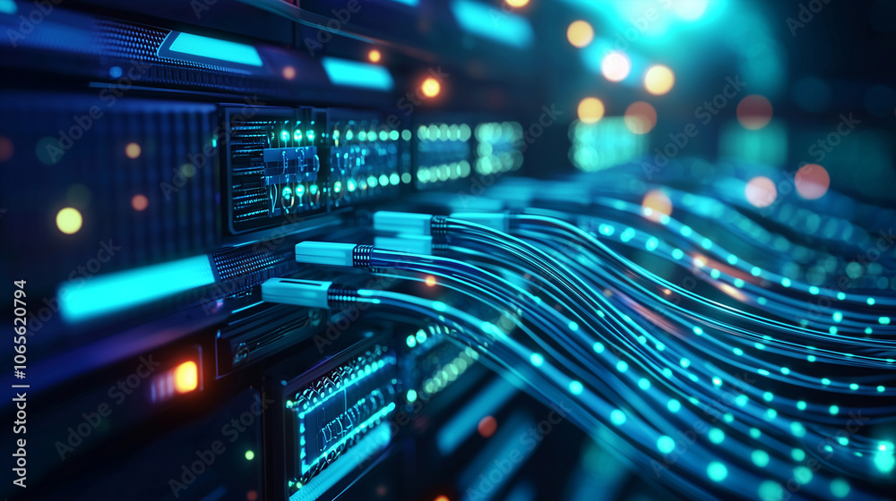 Fototapeta premium Data Clusters and Connections in Big Data Processing