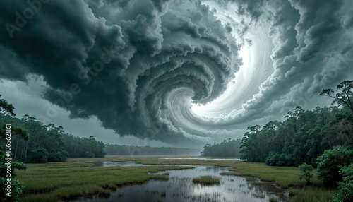 Hurricane Over South Carolina Marshes photo