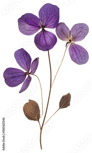 PNG Pressed purple flower petals dried dried flower.