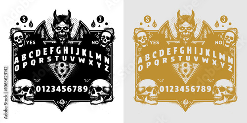 hand-crafted ouija design
