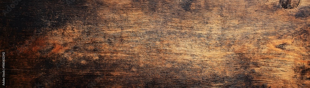 Fototapeta premium Dark Brown Wooden Surface with Distinctive Grain Pattern