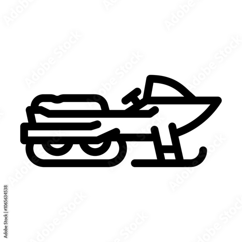 snowmobiling winter sport line icon vector. snowmobiling winter sport sign. isolated contour symbol black illustration