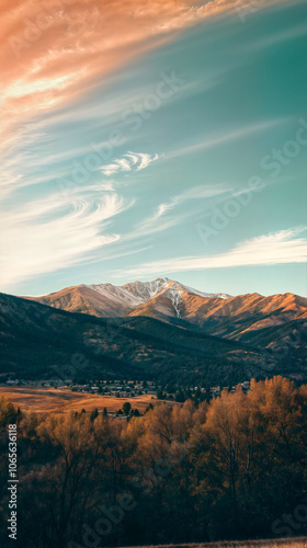 Magnificent mountains, sky and nature, beautiful light