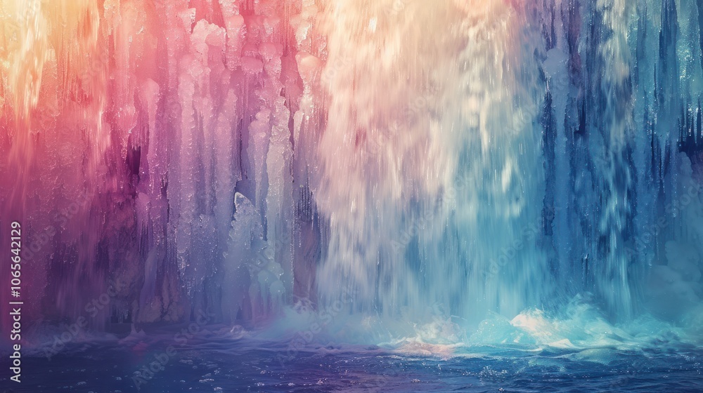 Naklejka premium Frozen Waterfall