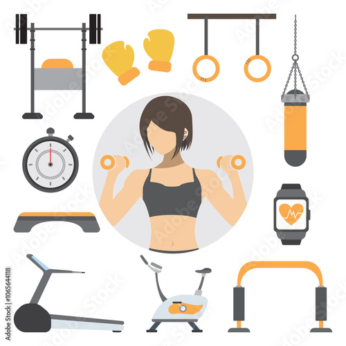 woman with dumbbells