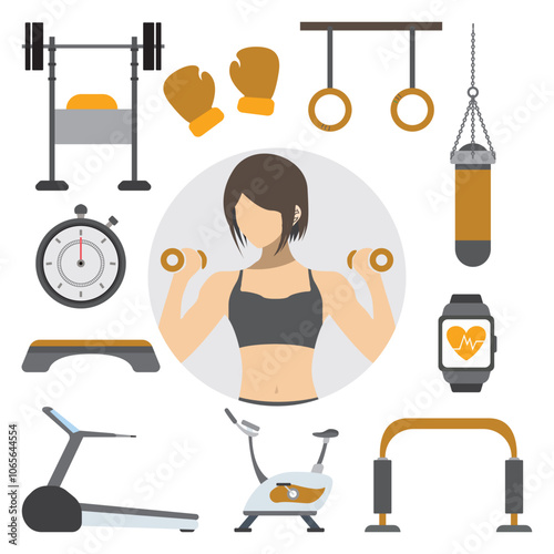 woman with dumbbells
