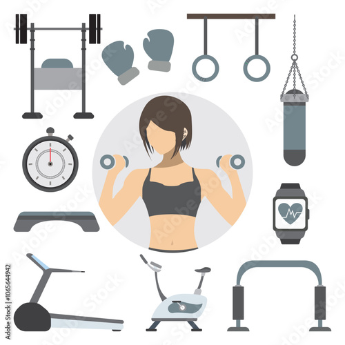 woman with dumbbells