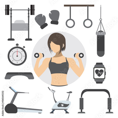 woman with dumbbells