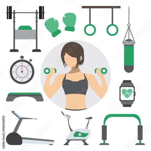 woman with dumbbells