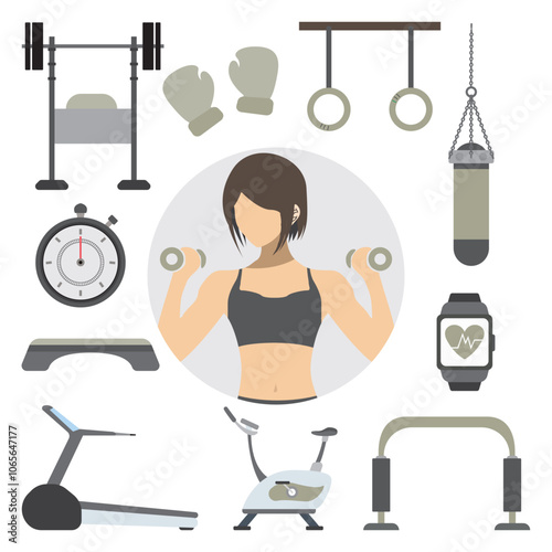 woman with dumbbells
