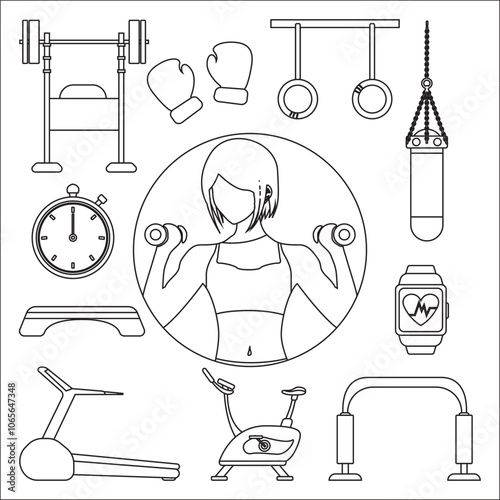 woman with dumbbells