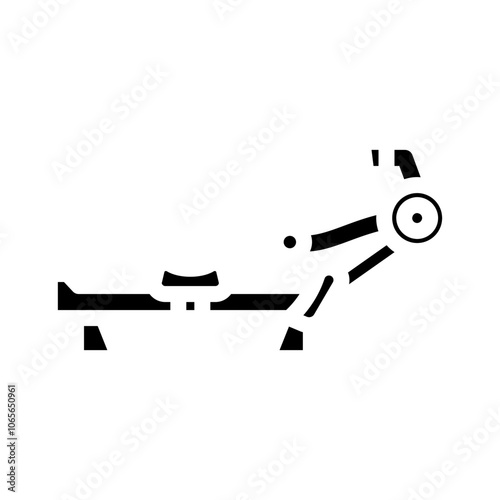 rowing machine fitness tool glyph icon vector. rowing machine fitness tool sign. isolated symbol illustration