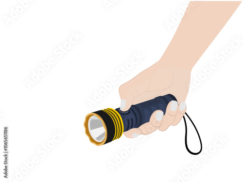 Flashlight on a white background.