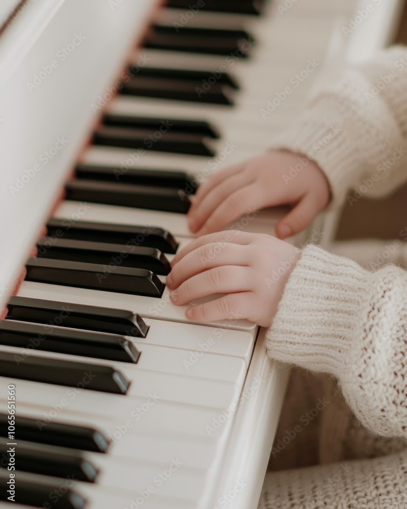 Fototapeta premium Celebrate father's day by creating heartfelt melodies together at the piano