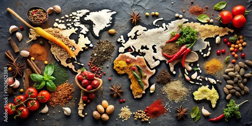 A World of Flavors A Culinary Map of Spices and Herbs photo