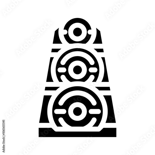 weight plates fitness tool glyph icon vector. weight plates fitness tool sign. isolated symbol illustration