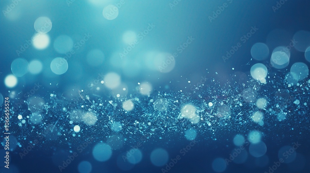 Soft Blue Bokeh Background with Sparkling Highlights Soft Blue Bokeh Background with Sparkling Highlights