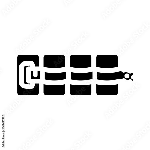 ankle weights fitness tool glyph icon vector. ankle weights fitness tool sign. isolated symbol illustration