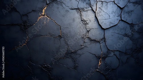 Cracked Black Wall Texture