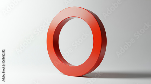 Warning and Restriction Symbol Isolated in 3D Style