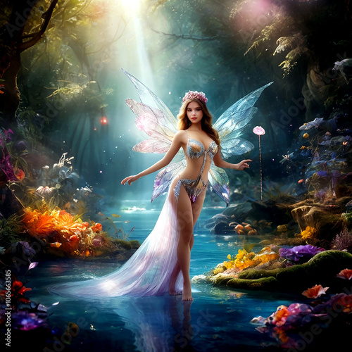 woman in a forest