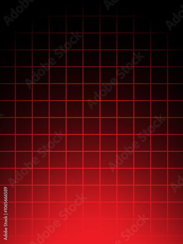Red grid background with a gradient effect, creating a futuristic and digital atmosphere. Suitable for tech or sci-fi themes.