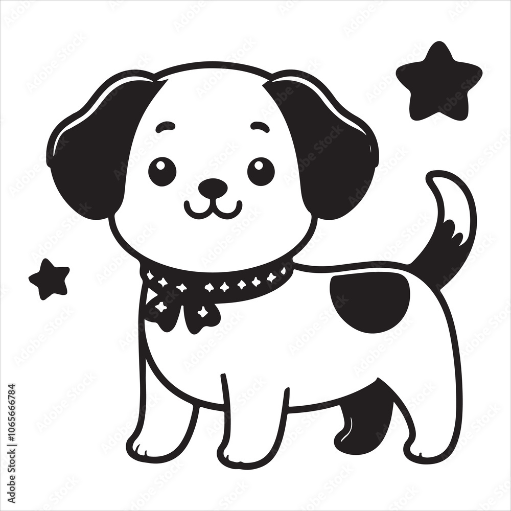 Fototapeta premium SVG of a cartoon dog