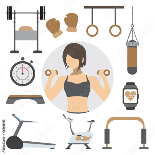 woman with dumbbells