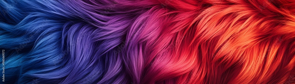 Fototapeta premium Blue, Purple, and Red Hair Texture