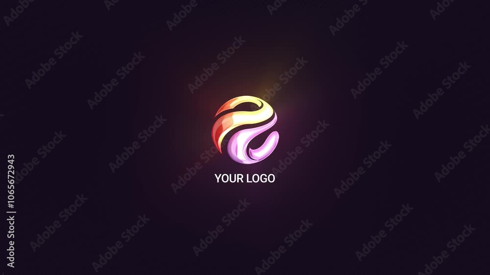 Water electric splash hyper energetic thunderstorm cinematic 3d render logo reveal animation