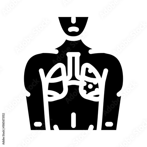 chronic obstructive pulmonary disease glyph icon vector. chronic obstructive pulmonary disease sign. isolated symbol illustration