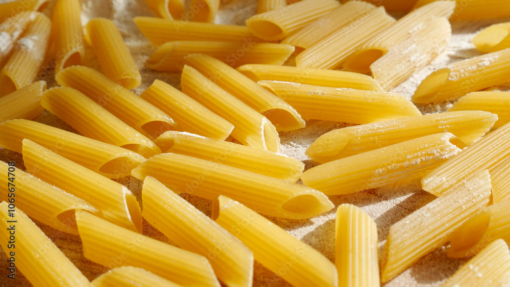 Flour making. Pasta in flour Flour making. Pasta in flour