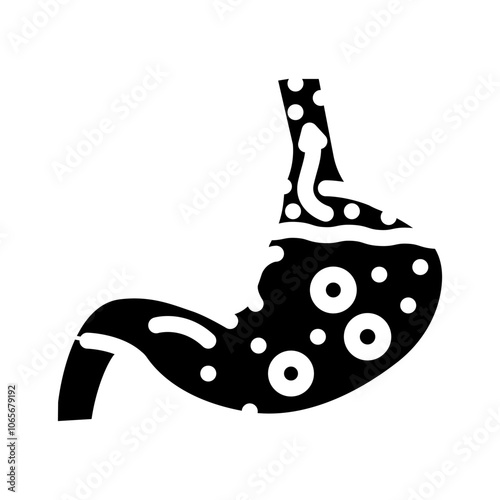 gastroesophageal reflux disease glyph icon vector. gastroesophageal reflux disease sign. isolated symbol illustration