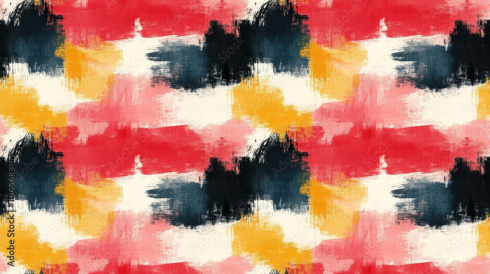 Obraz premium Abstract brush effect textured background in a seamless pattern design for modern decor or artistic projects