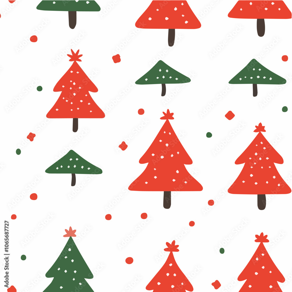 Obraz premium Illustration of Christmas day Seamless Pattern