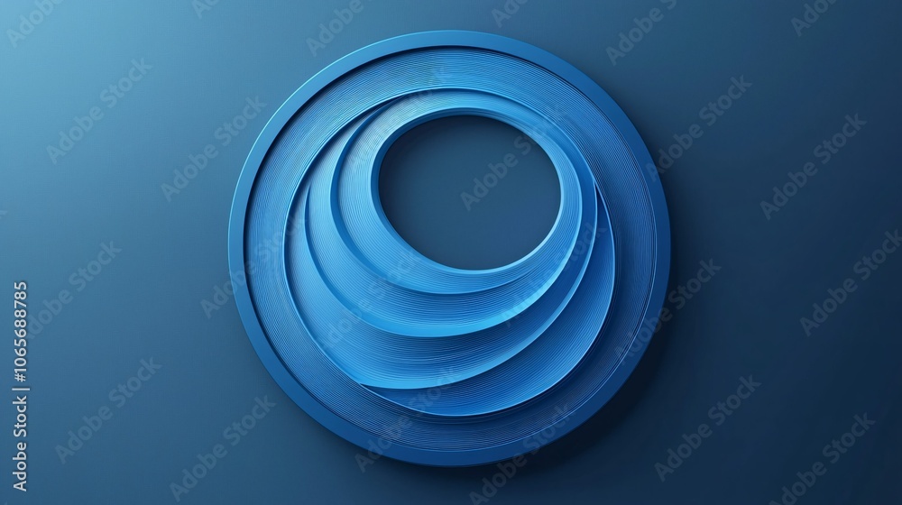 Obraz premium Abstract Blue Swirl